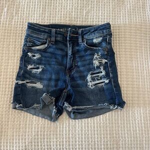 American Eagle Outfitters Blue Jean Shorts Distressed